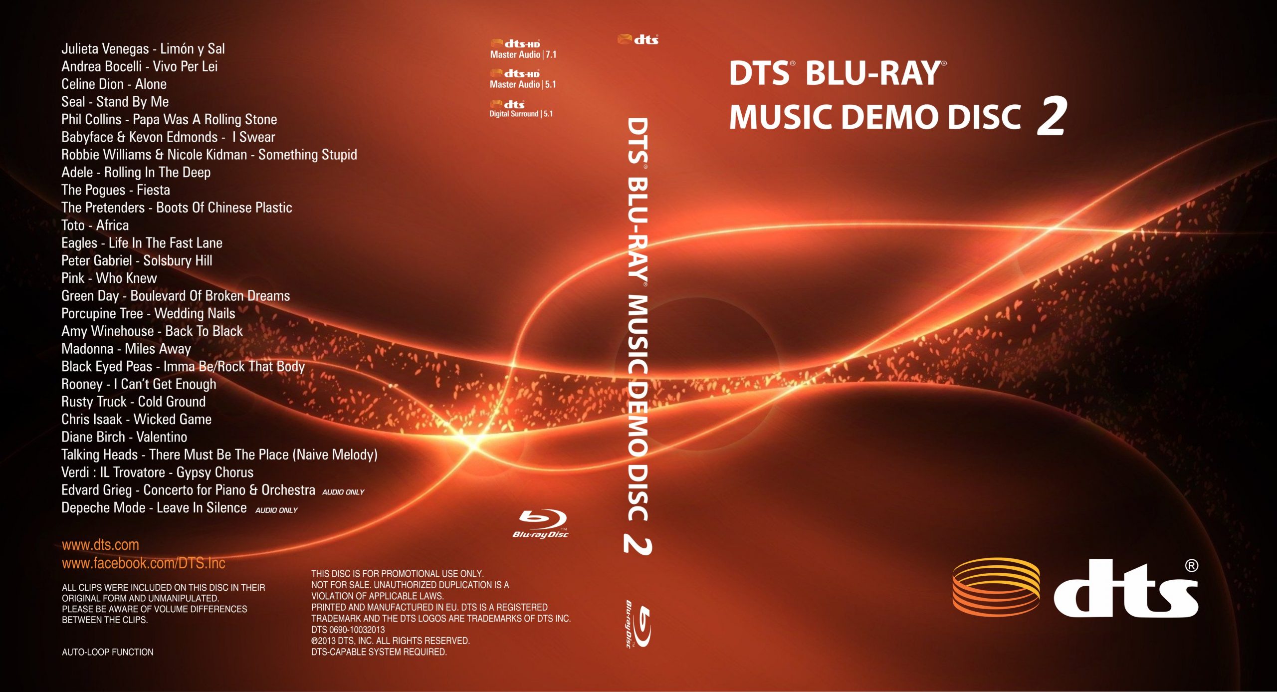 DTS 蓝光音乐示范演示碟测试 vol.2 DTS MUSIC DEMO Vol.2《BDMV 20.04GB》