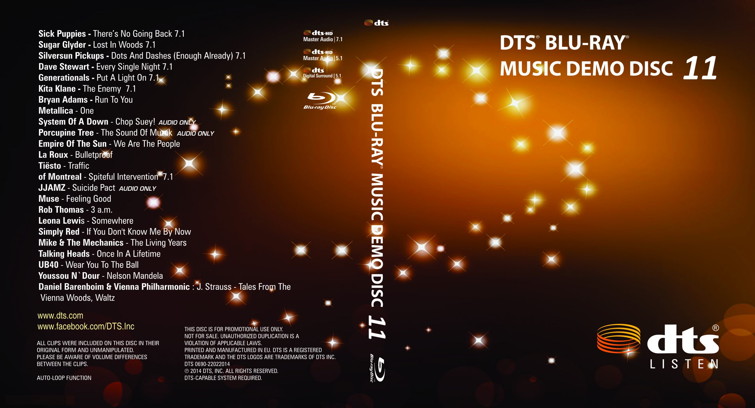 DTS 蓝光音乐示范演示碟测试 vol.11 DTS MUSIC DEMO Vol.11《BDMV 23.60GB》