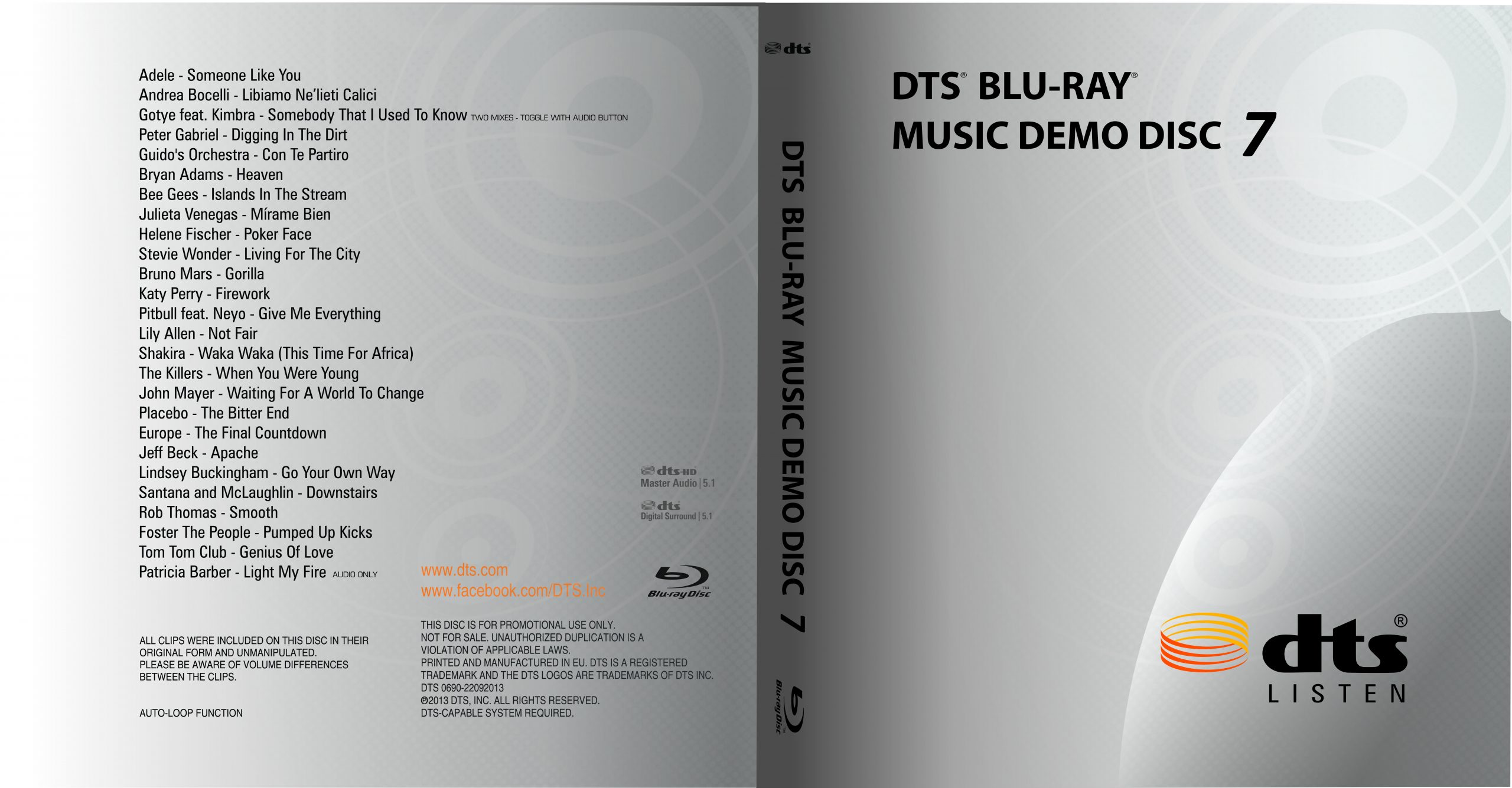 DTS 蓝光音乐示范演示碟测试 vol.7 DTS MUSIC DEMO Vol.7《BDMV 22.04GB》
