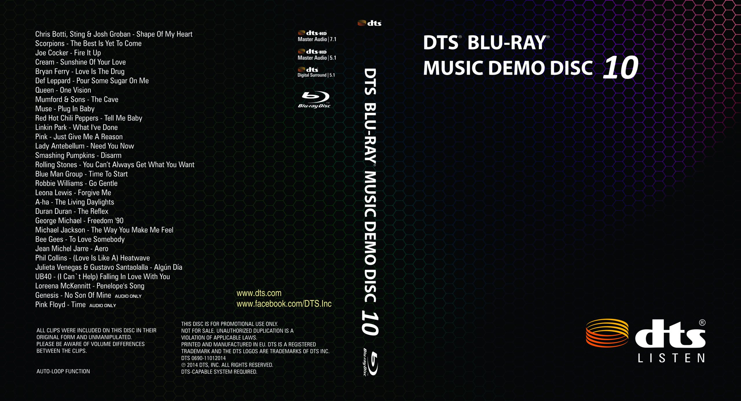 DTS 蓝光音乐示范演示碟测试 vol.10 DTS MUSIC DEMO Vol.10《BDMV 23.00GB》