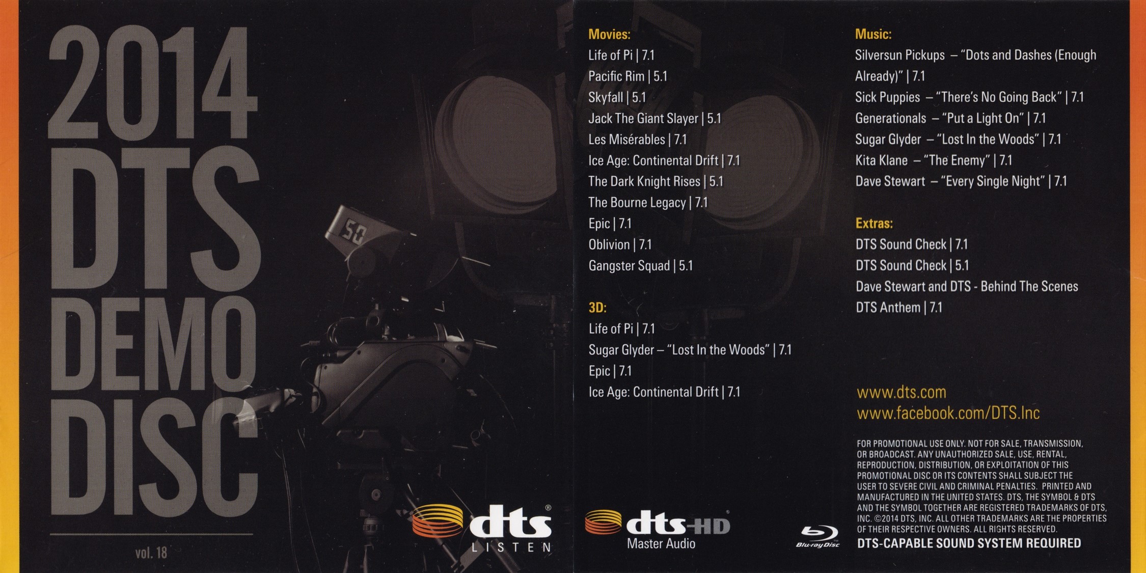 DTS蓝光演示碟 2014 DTS Demo Disc Vol.18 DTS-HDMA 7.1《ISO 20.5GB》