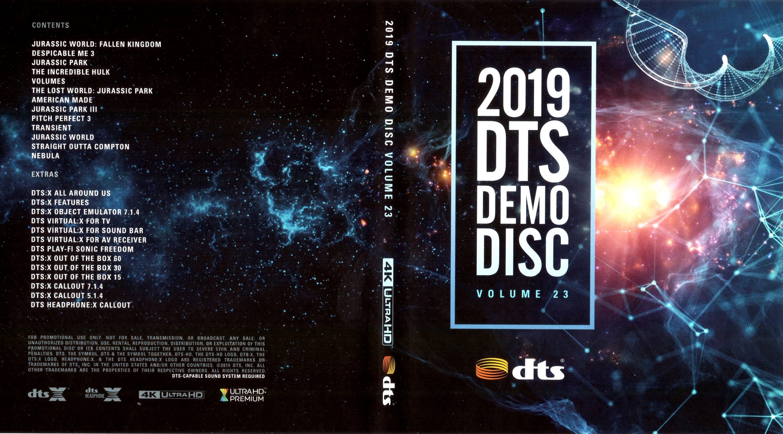DTS蓝光演示碟 2019 4K UHD DTS Demo Disc Vol.23 H.265 HDR 4KUltraHD DTS-X 7.1《ISO 35.2GB》