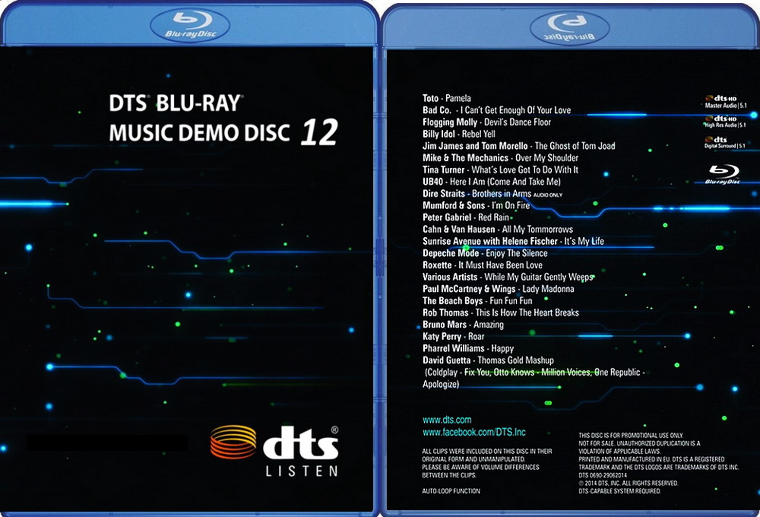 DTS蓝光音乐演示碟 12 2014 DTS Music Demo Disc 12 DTS-HDMA 5.1《ISO 22.9GB》