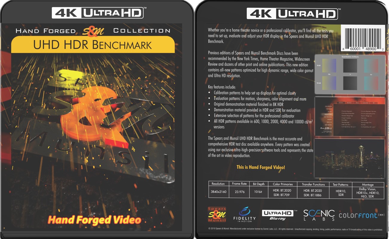 S&M超高清HDR调机蓝光碟 2019 4K Spears & Munsil UHD HDR Benchmark 2019 4KUltraHD DolbyTrueHD 5.1《ISO 87.2G》