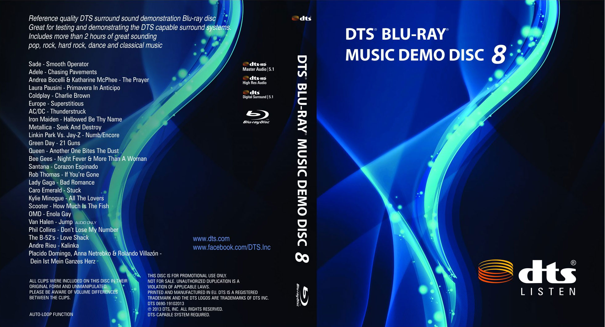 DTS 蓝光音乐示范演示碟测试 vol.８ DTS MUSIC DEMO Vol.８《BDMV 22.80GB》