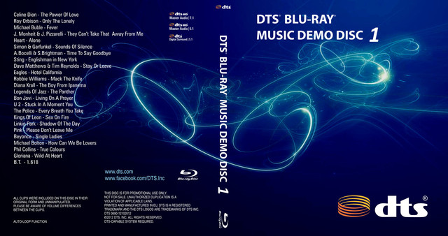 DTS 蓝光音乐示范演示碟测试 vol.1 DTS MUSIC DEMO Vol.1《BDMV 22.36GB》