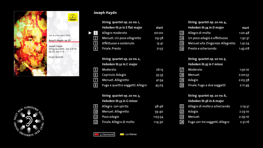 海顿 弦乐四重奏Op 20(B187-Auryn’s Haydn op. 20 no)纯音频《BDA ISO 18.7G》