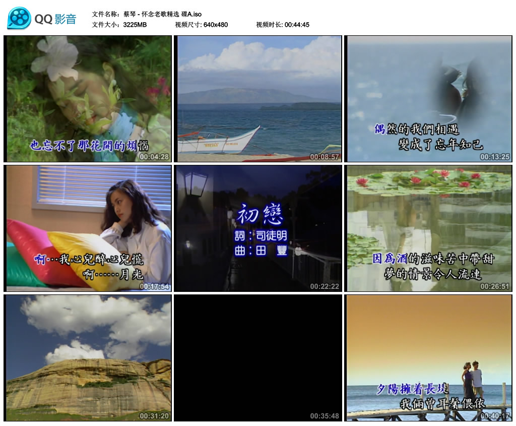 蔡琴 – 怀念老歌精选[2DVD-ISO][3.31G+3.15G]