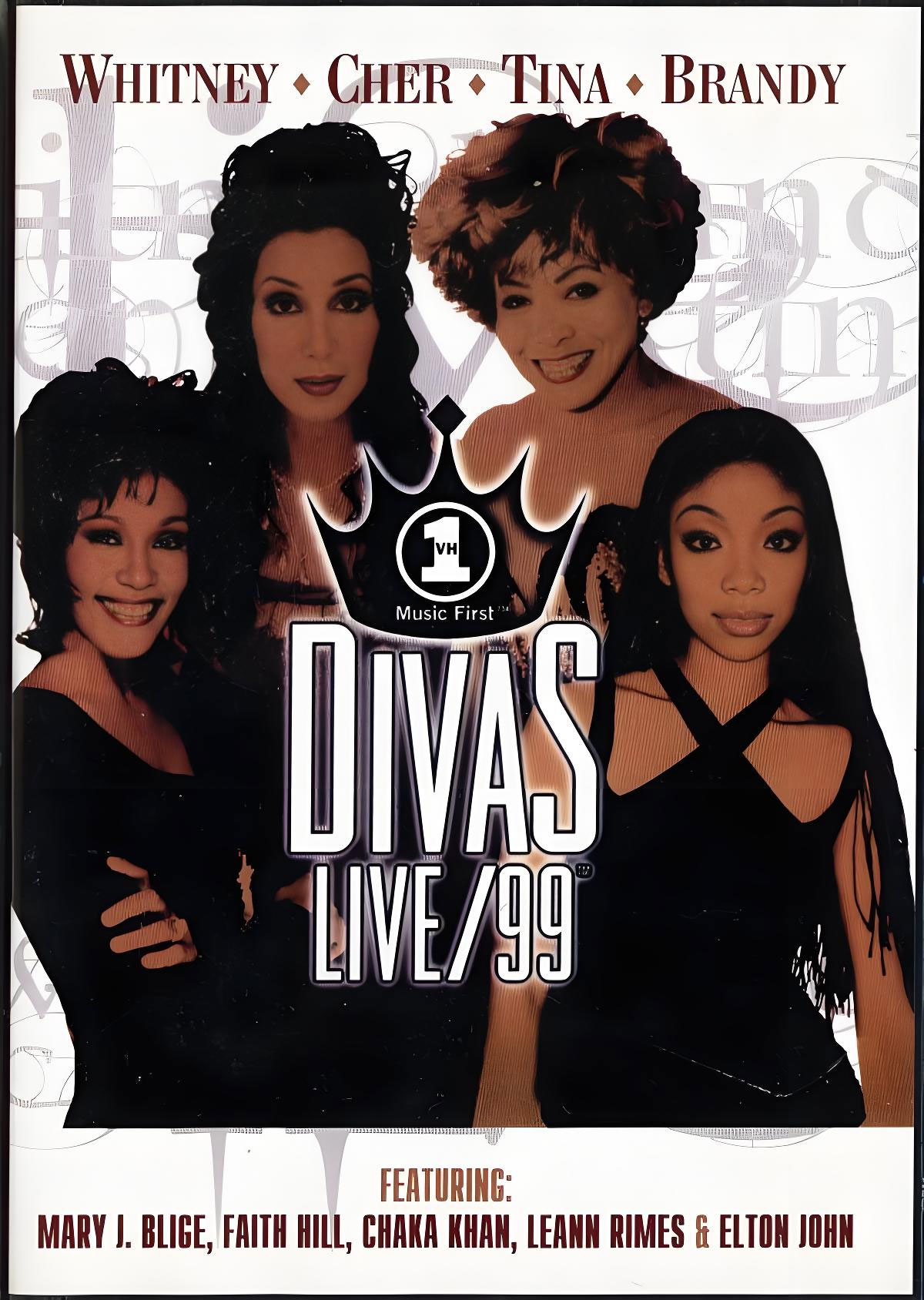千禧天后的喝彩 惠妮·休斯顿 Whitney Houston Cher Tina Brandy – Divas Live 99 1999 [DVD ISO 3.28GB]